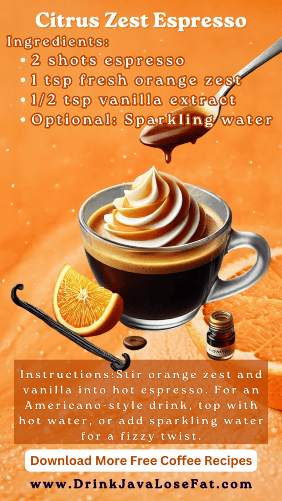 Citrus zest espresso recipe