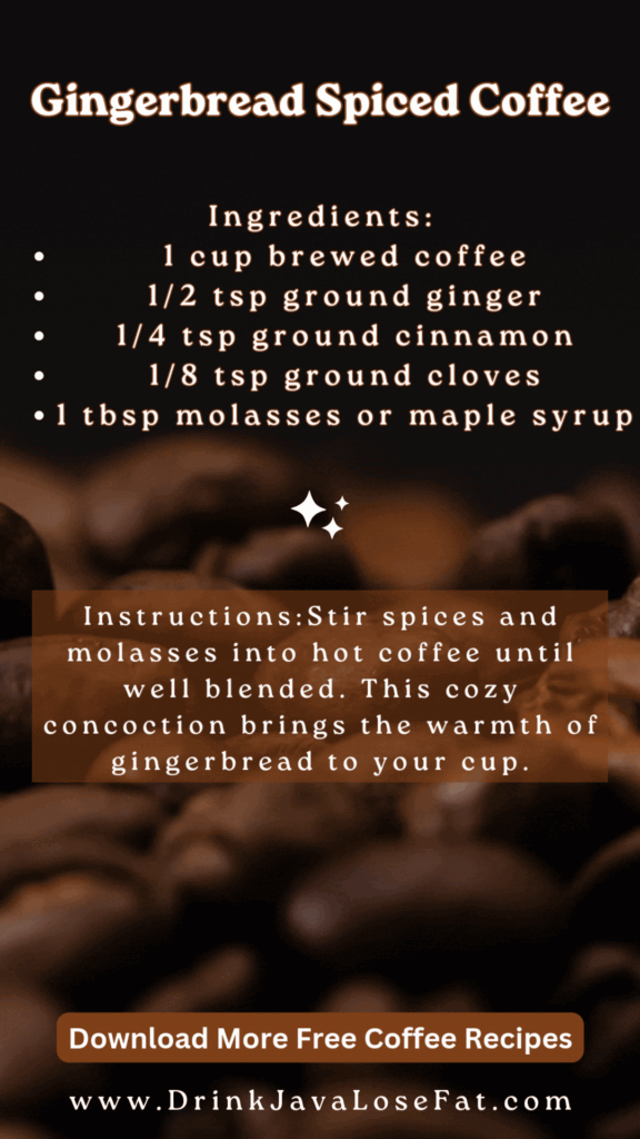 Gingerbread spiced coffee recipe