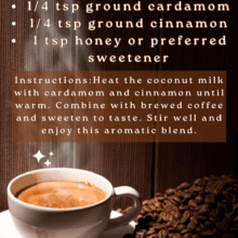Spiced coconut coffee recipe